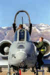 USAF Crew Chief and Pilot at Aviano AB ready an A-10 for an Operation Deliberate Forge mission over Bosnia and Herzegovina on Feb. 5, 1999. DoD Photo.