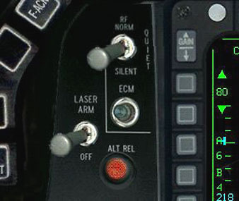 Continuing my set-up I reach over to the left sub-panel and flick the RF switch to “QUIET”....