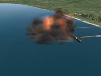 The tanker explosion.