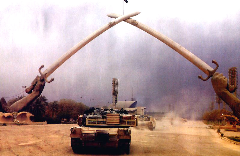 PHOTO CREDIT: Thunder Run into Baghdad: Brant Sanderlin - Atlanta Journal-Constitution