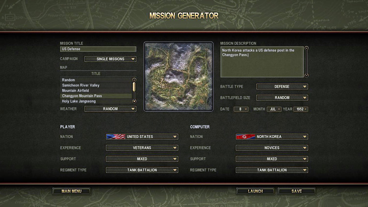 Theatre of War 3: Korea - Mission Generator