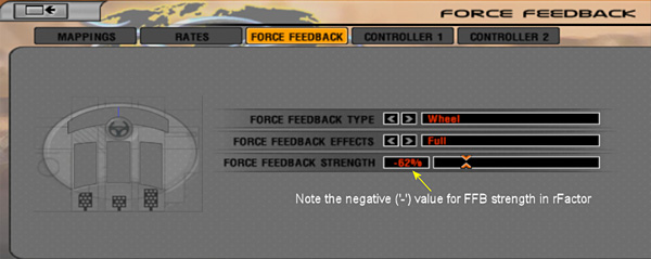 rFactor Force Feedback