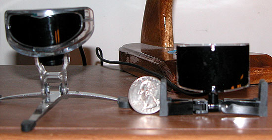 The TrackIR3 on the left and theTrackIR4 on the right.