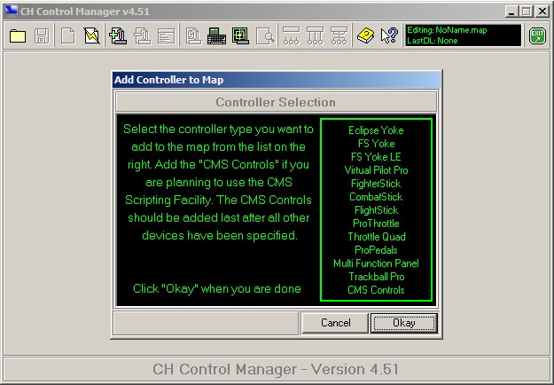 Controllers additions in CH Control Manager