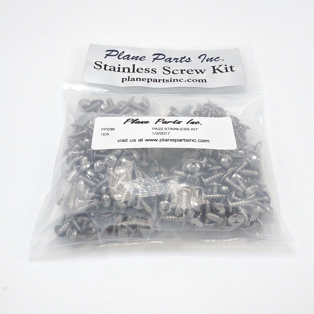 Piper PA22 Colt / Pacer / Tripacer stainless hardware kit PP035