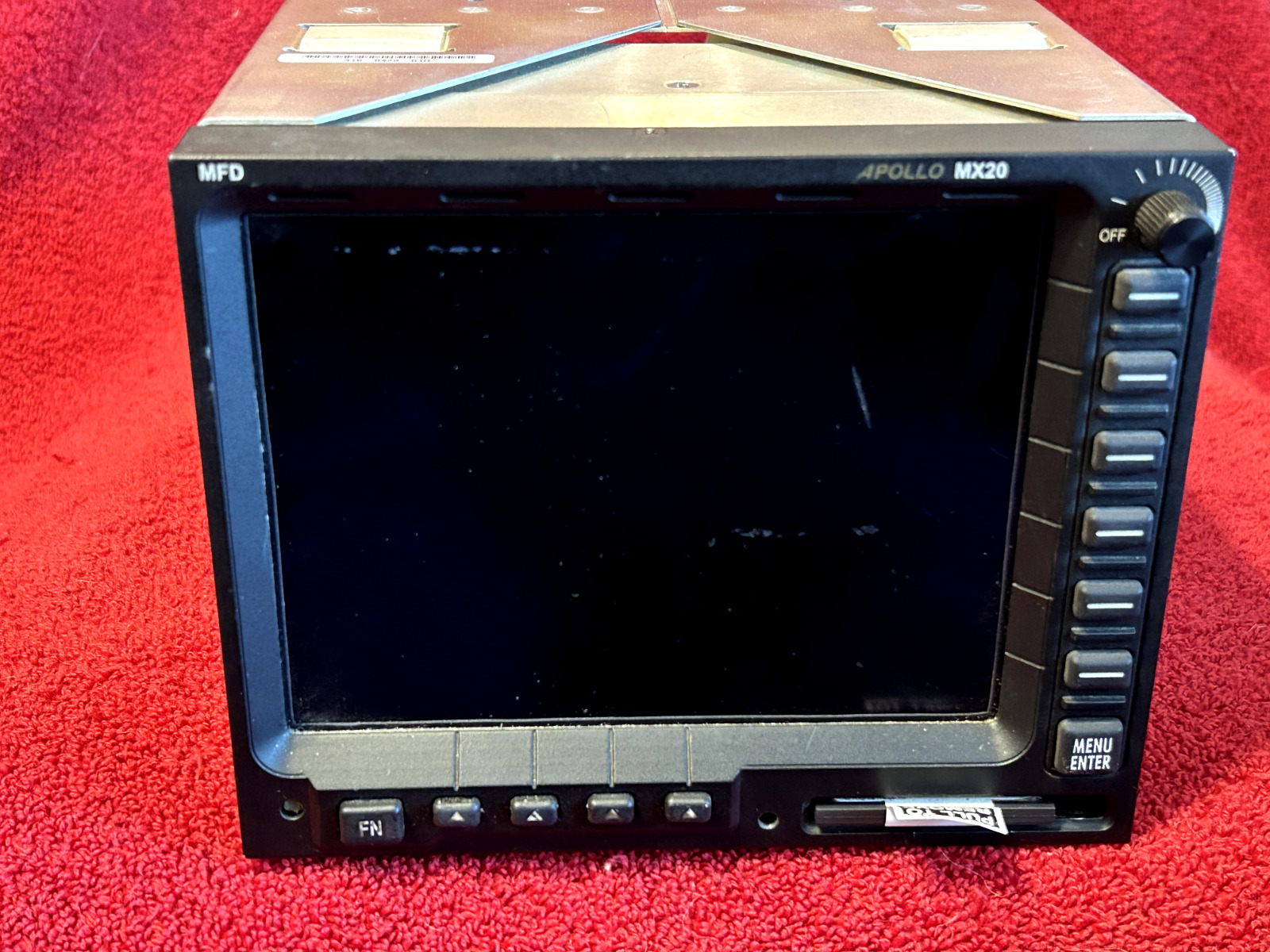GARMIN MX 20 MULTI FUNCTION DISPLAY P/N 430-0271-600 WITH TRAY AND CONNECTORS