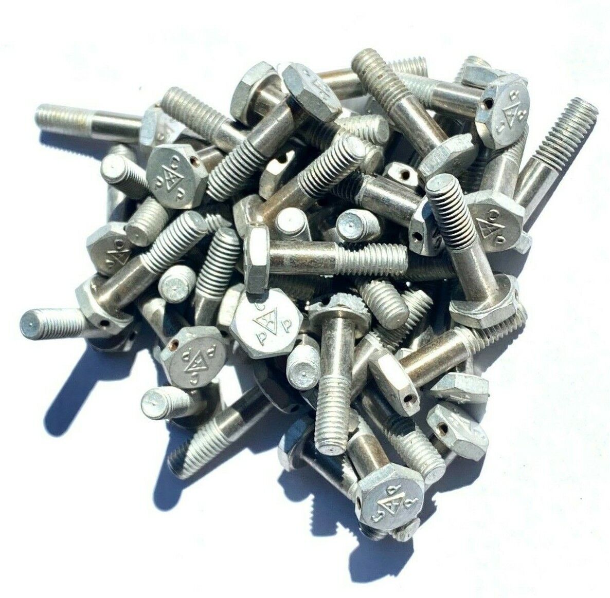 lot of 50 drilled head steel bolts 10-32 3/4 long aircraft USA