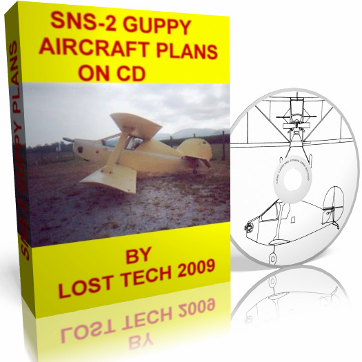 GUPPY BIPLANE ULTRALIGHT AIRCRAFT PLANS ON CD PLUS 1/2 VW CONVERSION PLANS