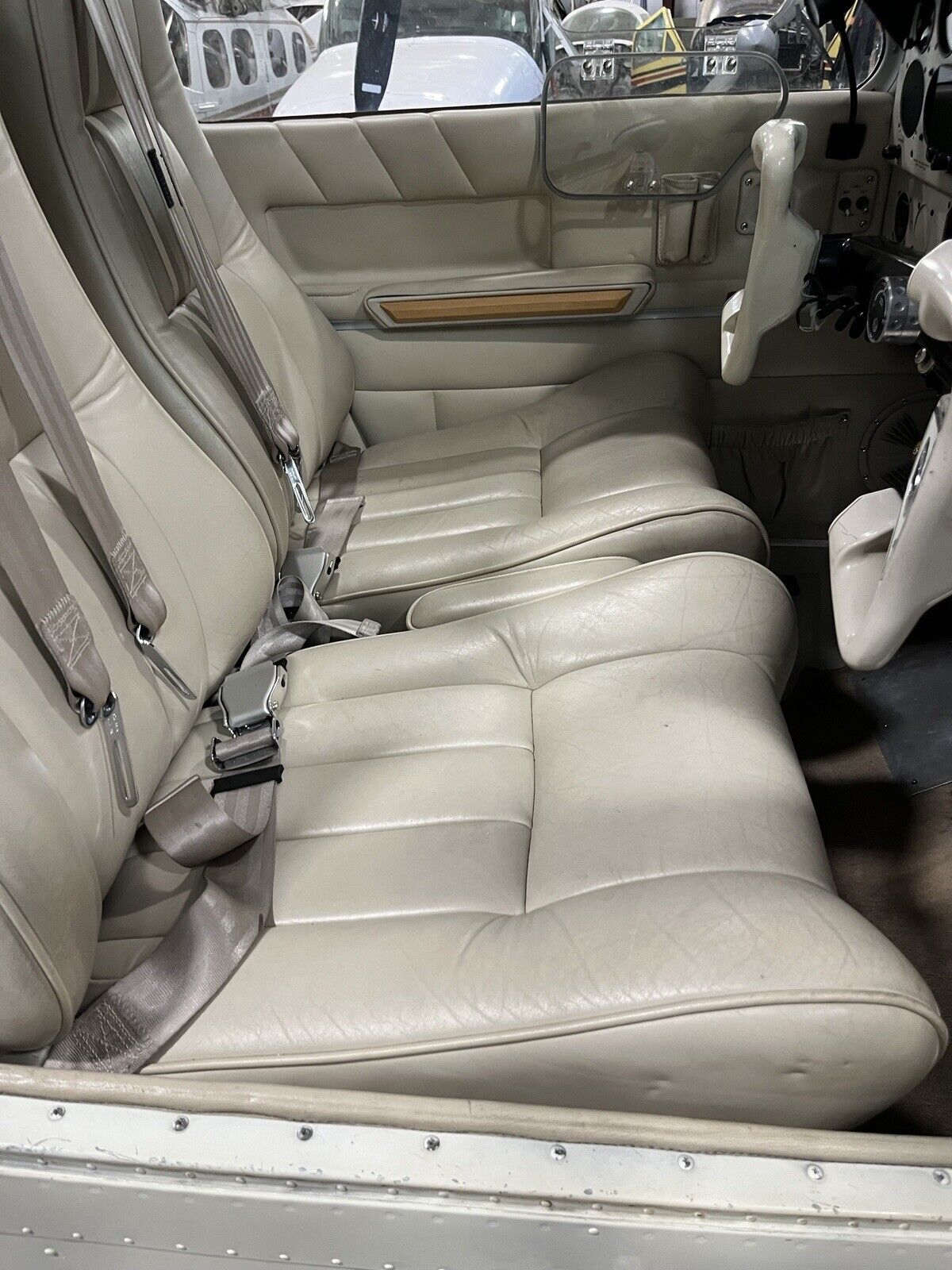 1965 Beechcraft S35 Bonanza Leather Interior Beige Seats 1-4 W/ Plastics/Panels