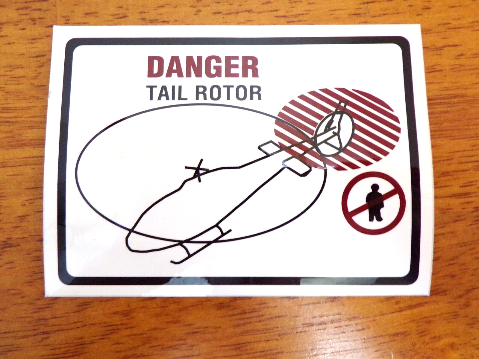 Helicopter Tail Rotor Danger Decal
