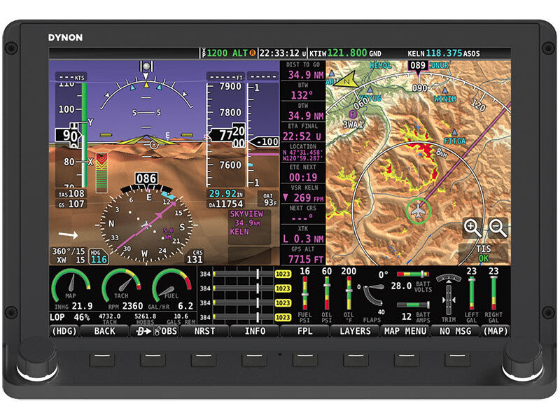 SV-HDX800 7? SkyView HDX Touch Display, with Harness & Mapping Software DYNON S