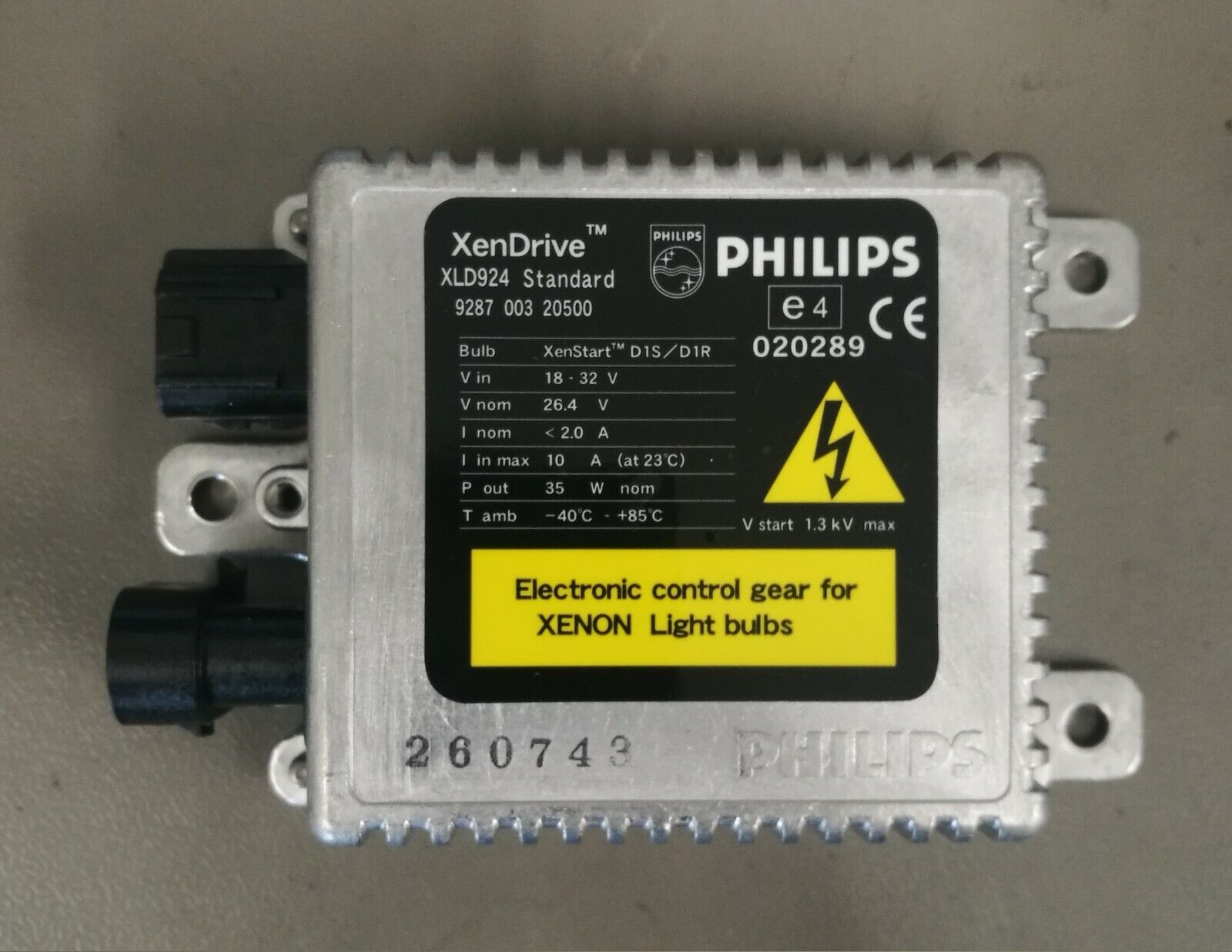 Philips XLD924 HID Ballast Power Supply equiv. CIRRUS LoPresti LSM-500-200-128