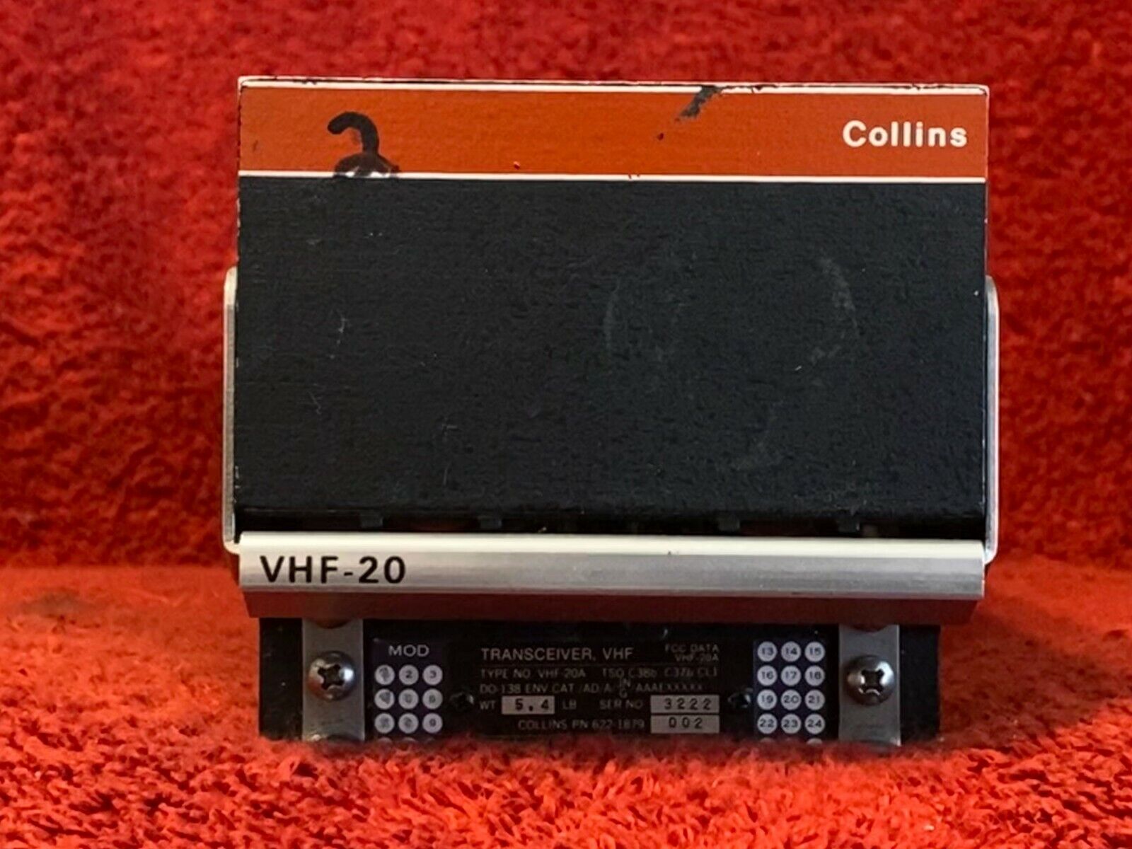 ROCKWELL/COLLINS VHF 20A VHF TRANSCEIVER P/N 622-1879-002