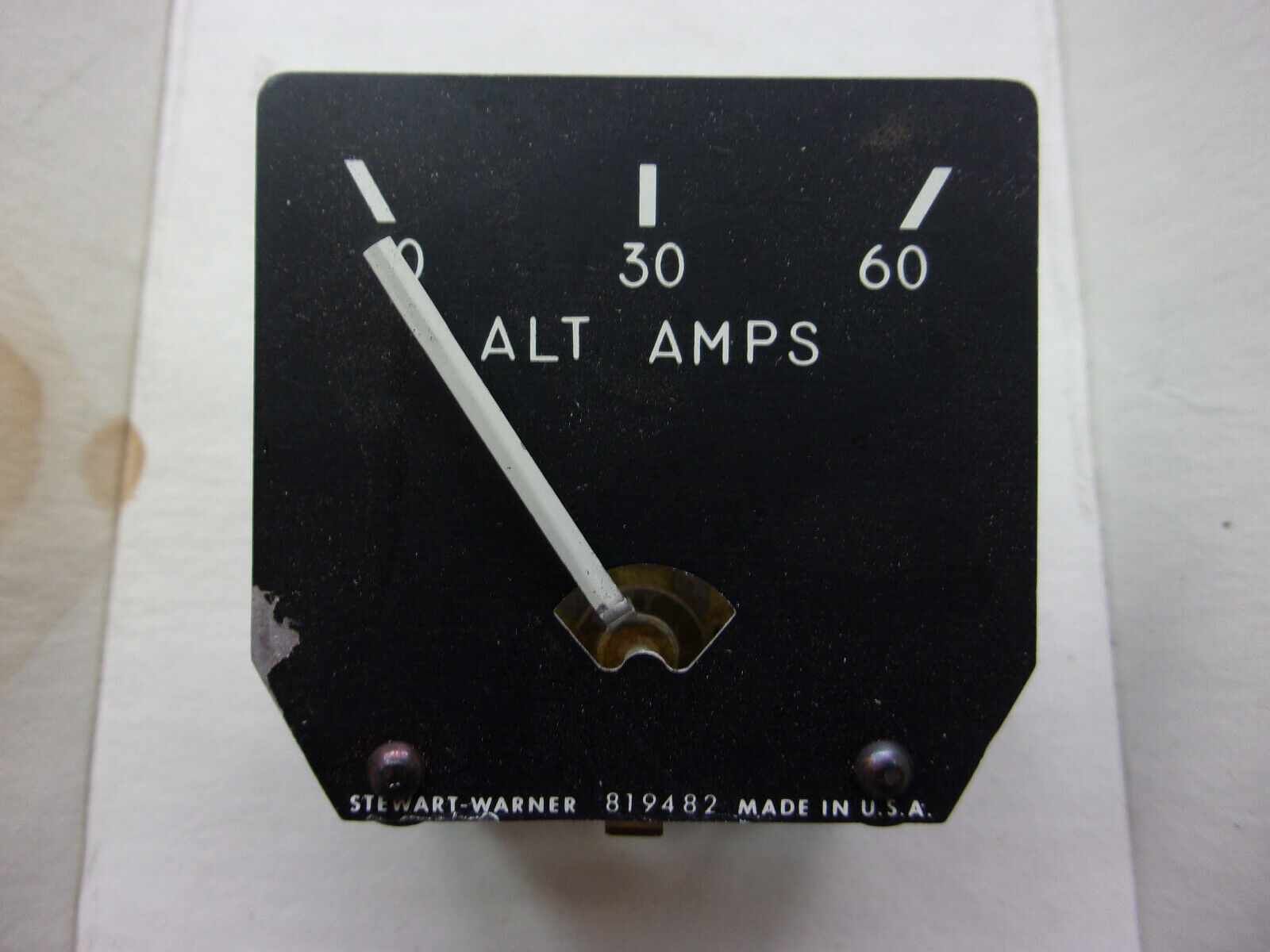 Piper 440-441 Stewart-Warner 819482 Alternator Amps Ammeter Indicator Gauge