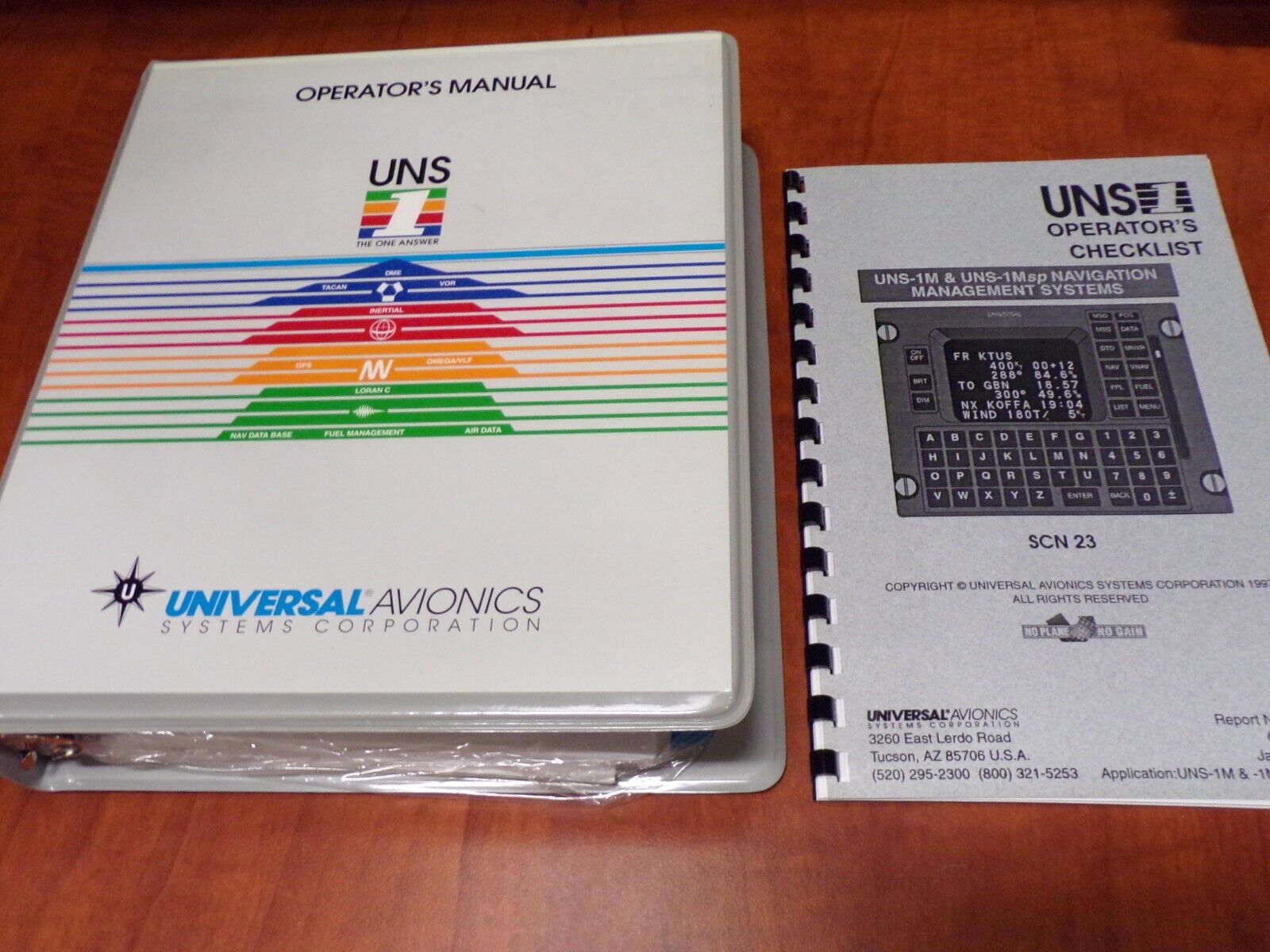Universal Avionics UNS-1 Operator Manual and Operator's Checklist