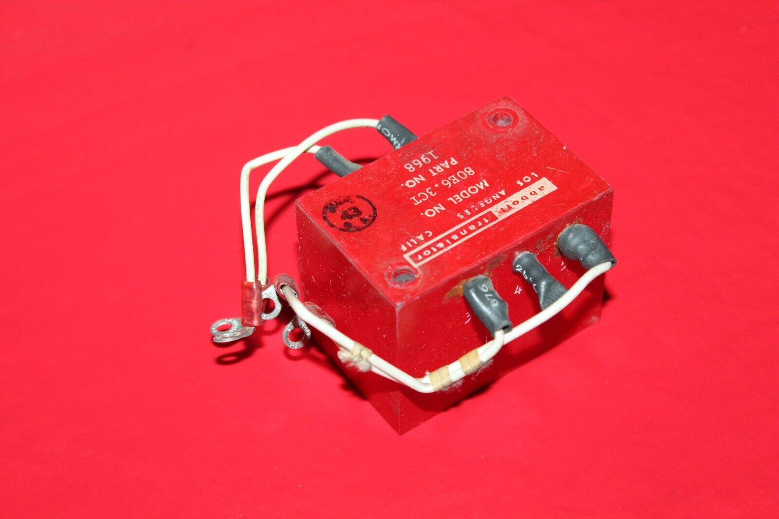 Abbott Transistor Los Angeles, Calif Model 80E6.3CT Part No 1968