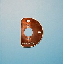 Genuine OEM Luscombe® p/n 18068-2 Placard—Fuel Shut Off Valve (Used) picture