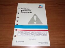1998 Cessna Pilot Safety and Warnings Supplement D5139-13 picture