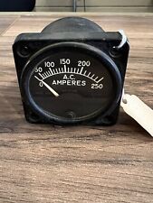 Vintage Weston Aviation AC Amperes Gauge Indicator 0-250 Model 833 picture