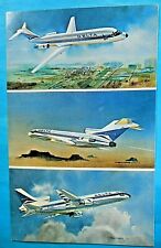 Delta Airlines Fleet Lockheed L-1011 Boeing 727 Douglas DC-9 Vtg Large Postcard picture