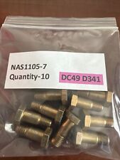 Qty-10  NAS1105-7   High Shear Bolt.    New.  DC49 D341 picture
