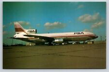 PSA Vintage L-1011 Arizona N10114  Pacific Southwest Airlines Postcard picture