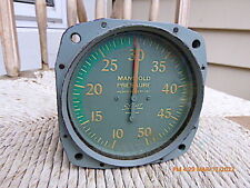 Vintage Scout Blue Faced Manifold Pressure Gauge, Scout by Kollsman, PN 990-9-04 picture