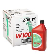 Aeroshell W100 Aircraft Oil 6x1qt Case RESTOCKED REGULARLY picture