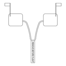Luscombe Model 8B Cowl Plugs w/ RBF Streamer (Color: Black) picture