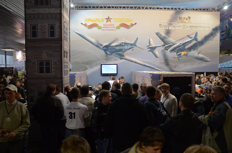 "The left side of the booth was running the IL-2 Sturmovik National Championship, pre-final battles."
