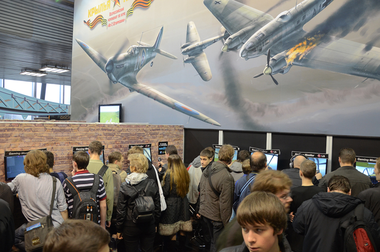 "In the Battle of Britain booth"