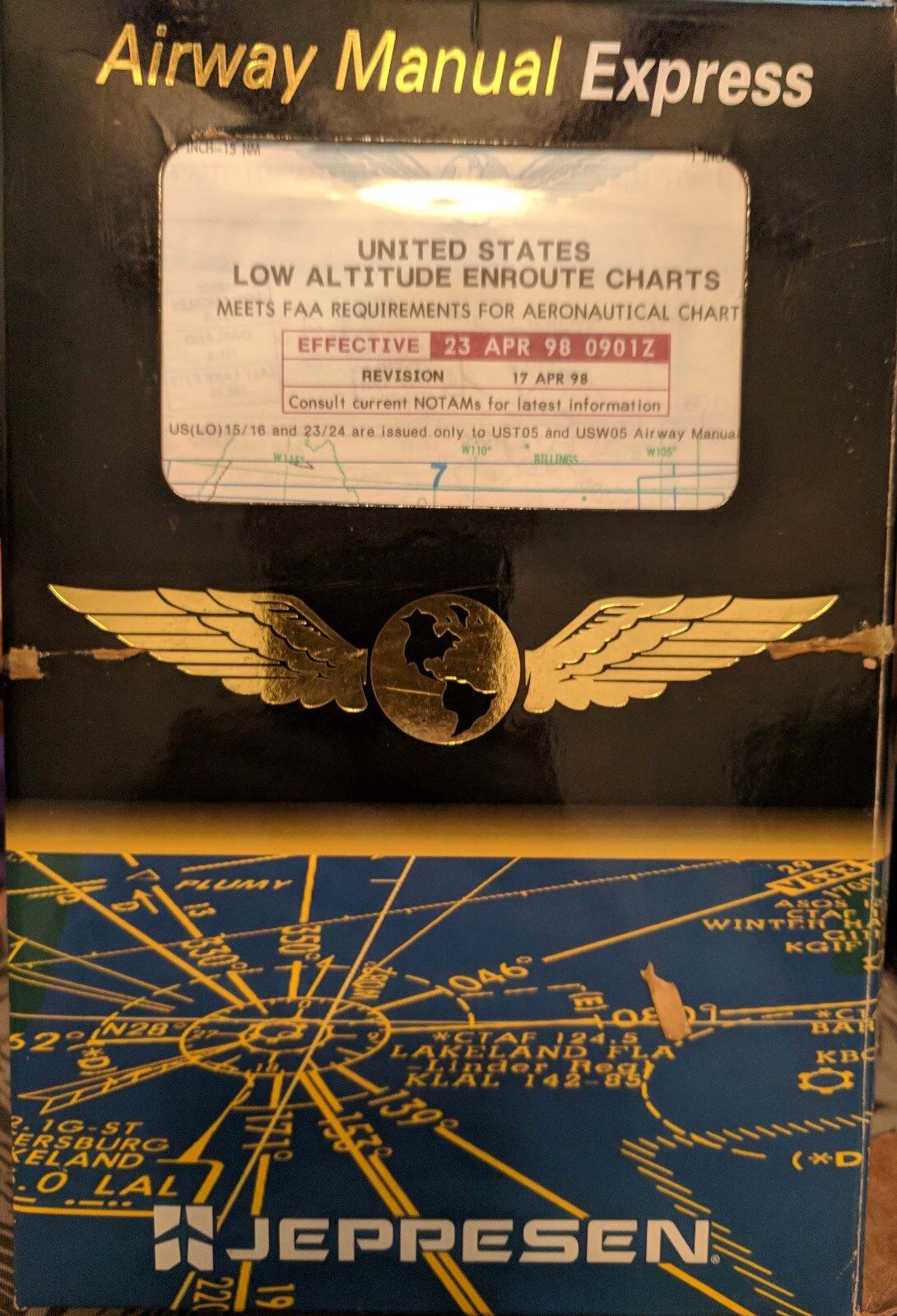 Vintage Jeppesen Airway Manual Express U.S. Low Altitude Enroute Charts 1998