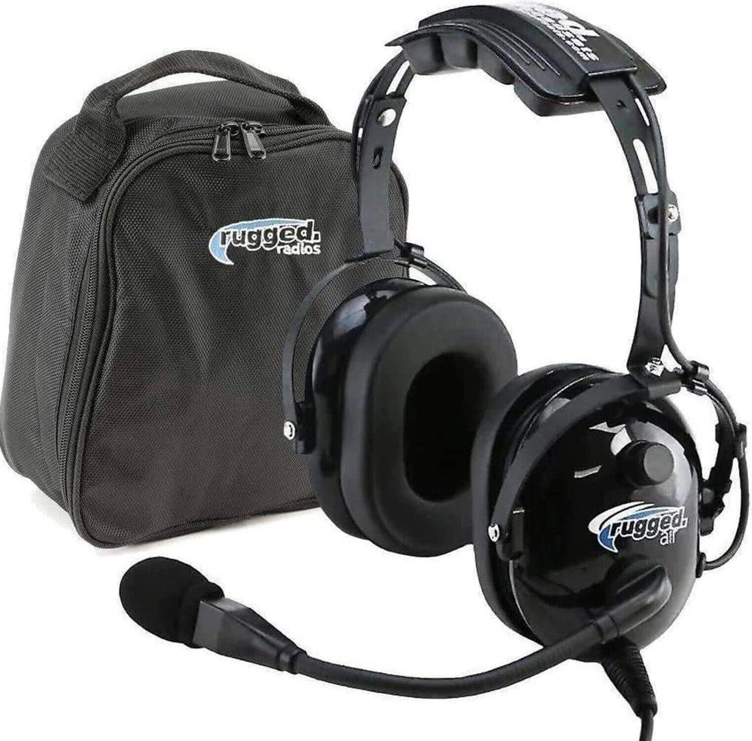 General Aviation Pilot Headset Features Noise Reduction GA Dual Plug Headset Bag