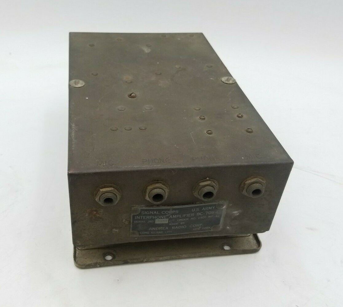 Andrea Radio Corp BC-709-C Interphone Amplifier US Army Aviation Aircraft Equip
