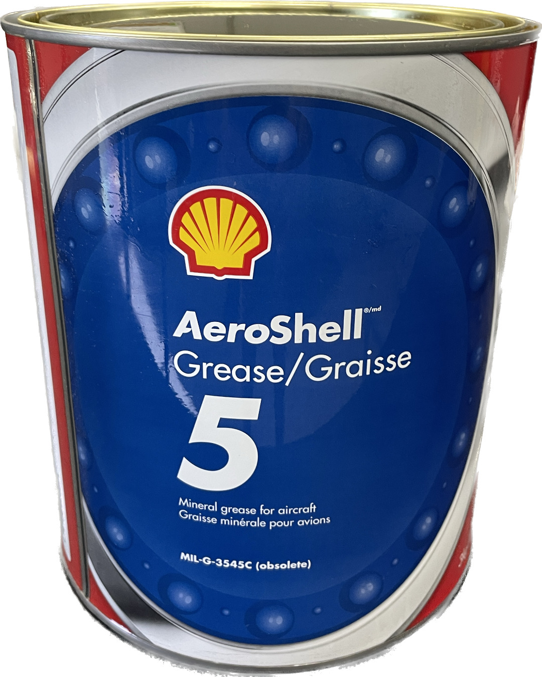 Aeroshell 5 3kg 6.6lb Can mil-G-3545C 550043619 Jan 20 Date expires Jan 26