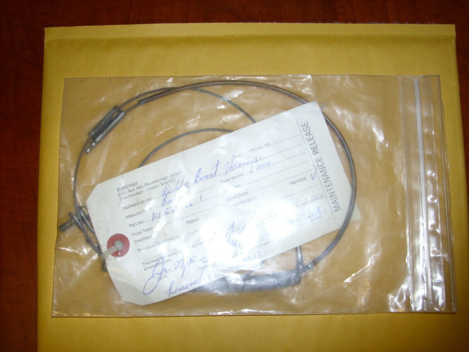 Beechcraft King Air Rudder Boost Cable 101-524186-1