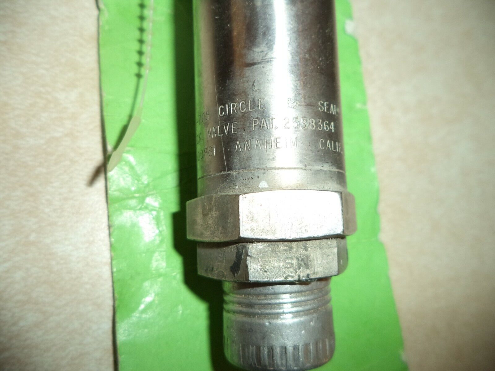 Bell Helicopter Check Valve P29705, 