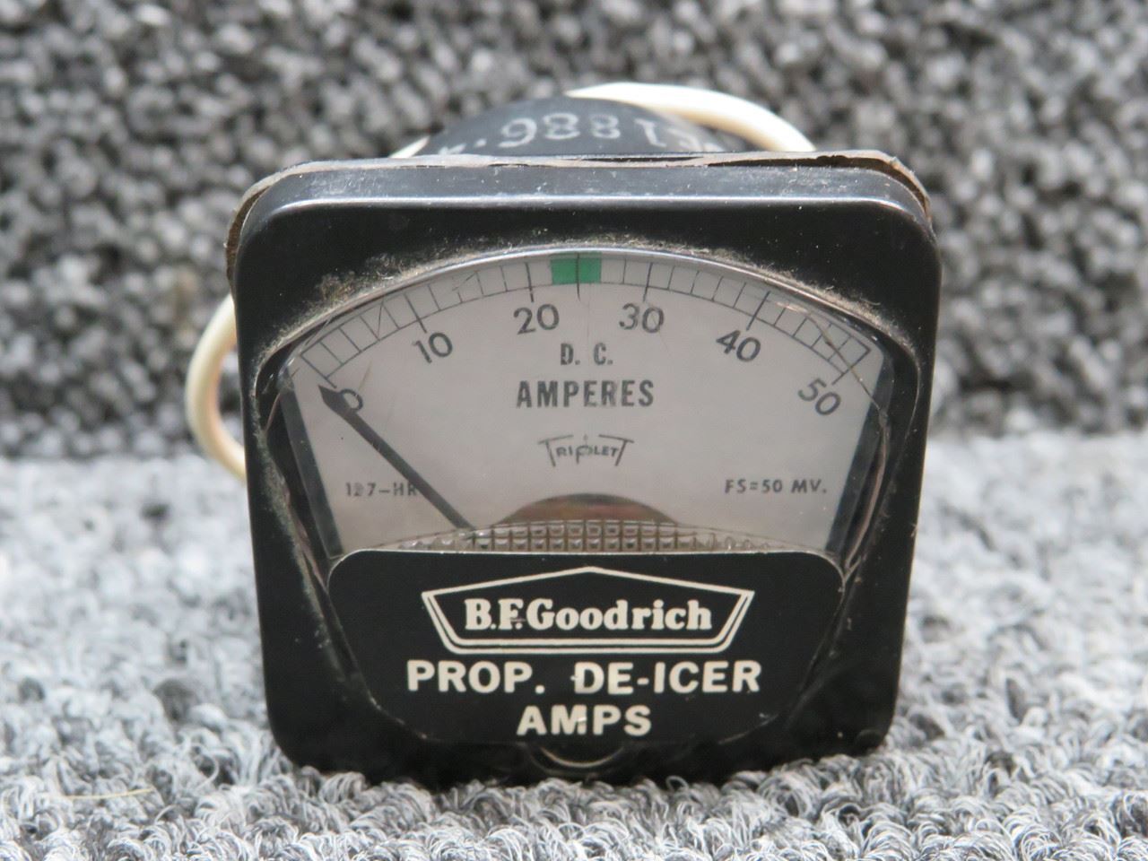 3E1886-4 BF Goodrich Propeller De-Ice Ammeter Indicator (Cracked Lens)