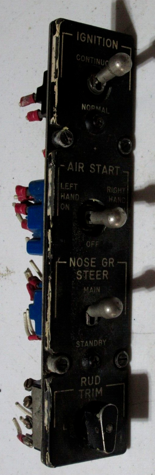 Vintage Original Cockpit Panel with Switches