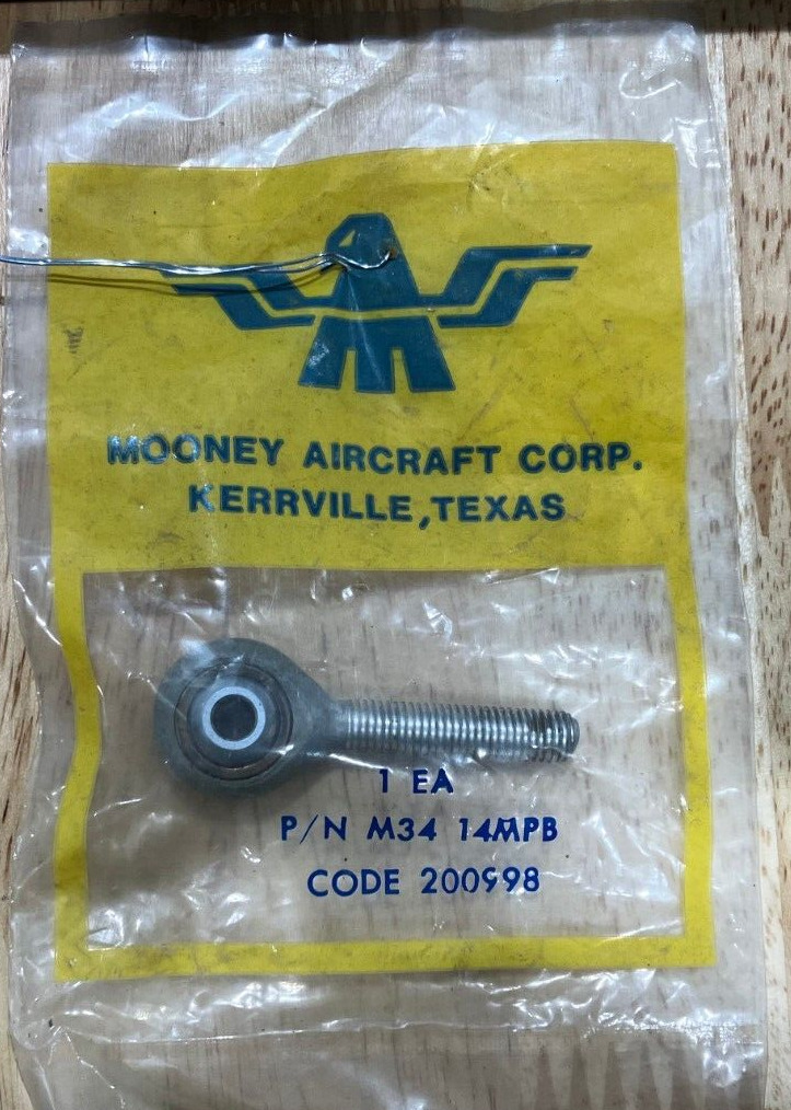 Mooney M34-14MPB Male Rod End Aircraft (New in Sealed Package)