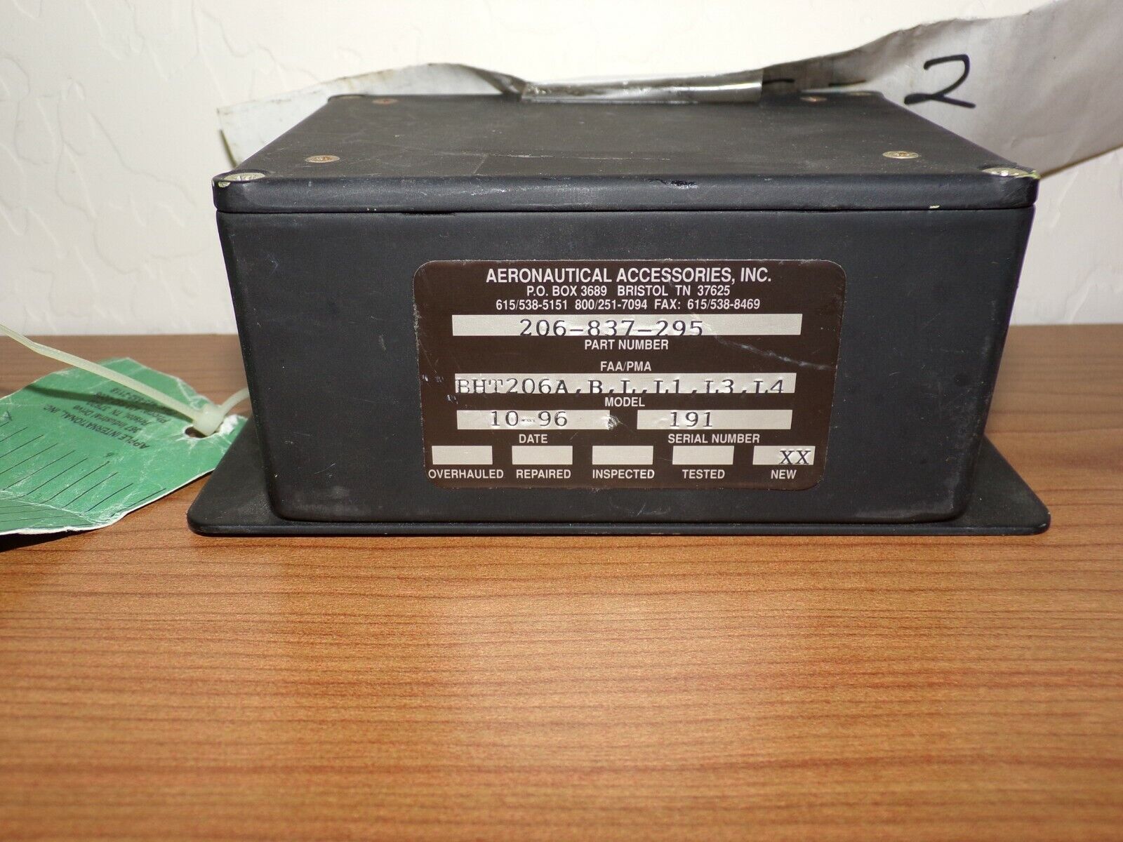 Bell 206 Helicopter Stow Control Box 206-837-295