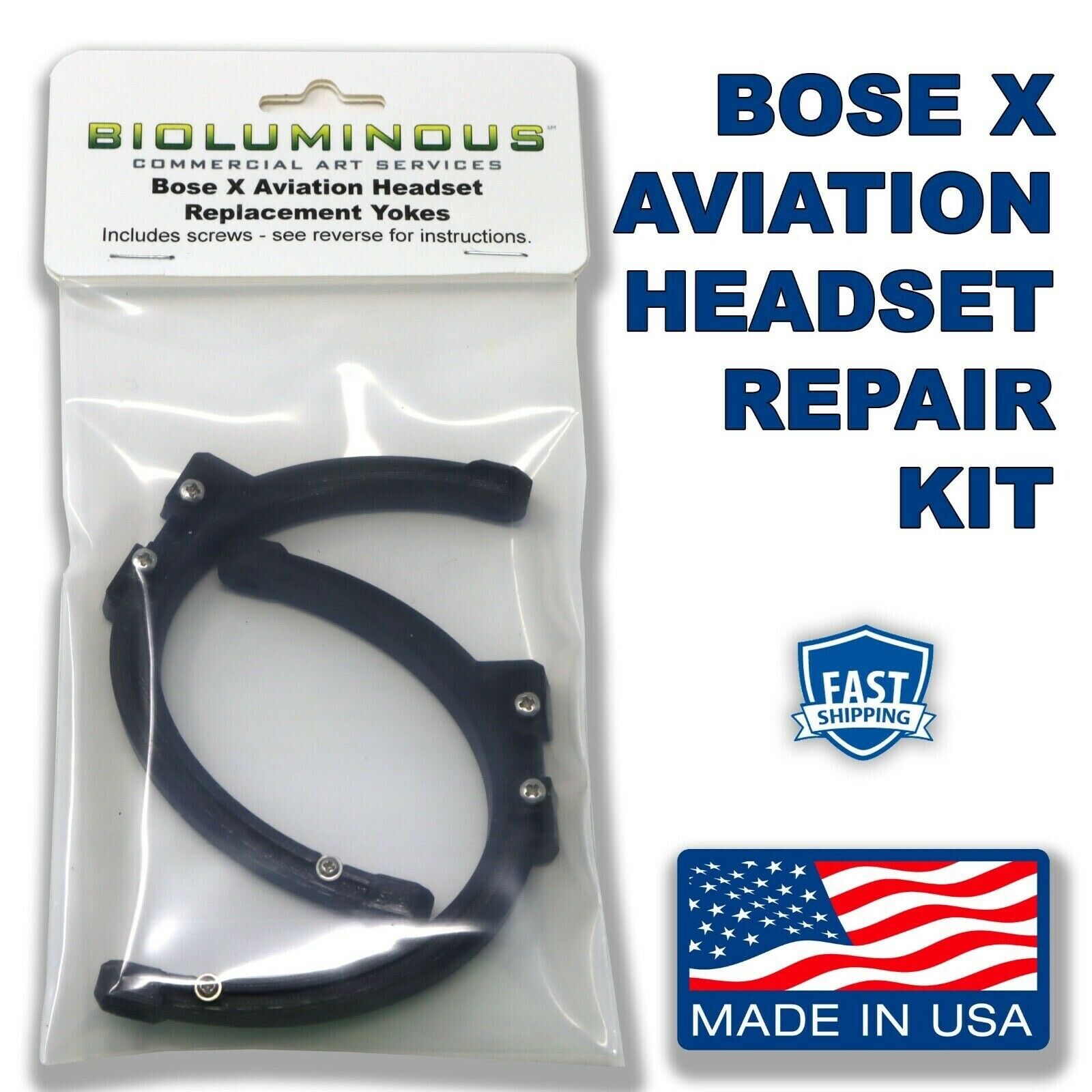 Bose X Aviation Headset Earcup Parts Yokes Bails Stirrups A10 LIFETIME WARRANTY