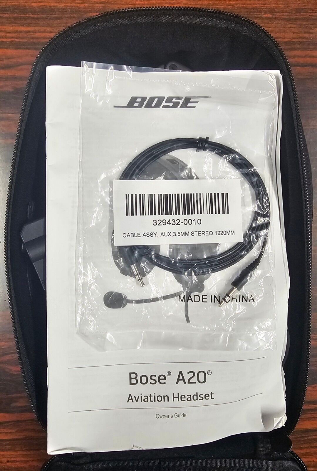 Bose A20 Aviation Headset with Bluetooth and Dual Plug Cable - Black