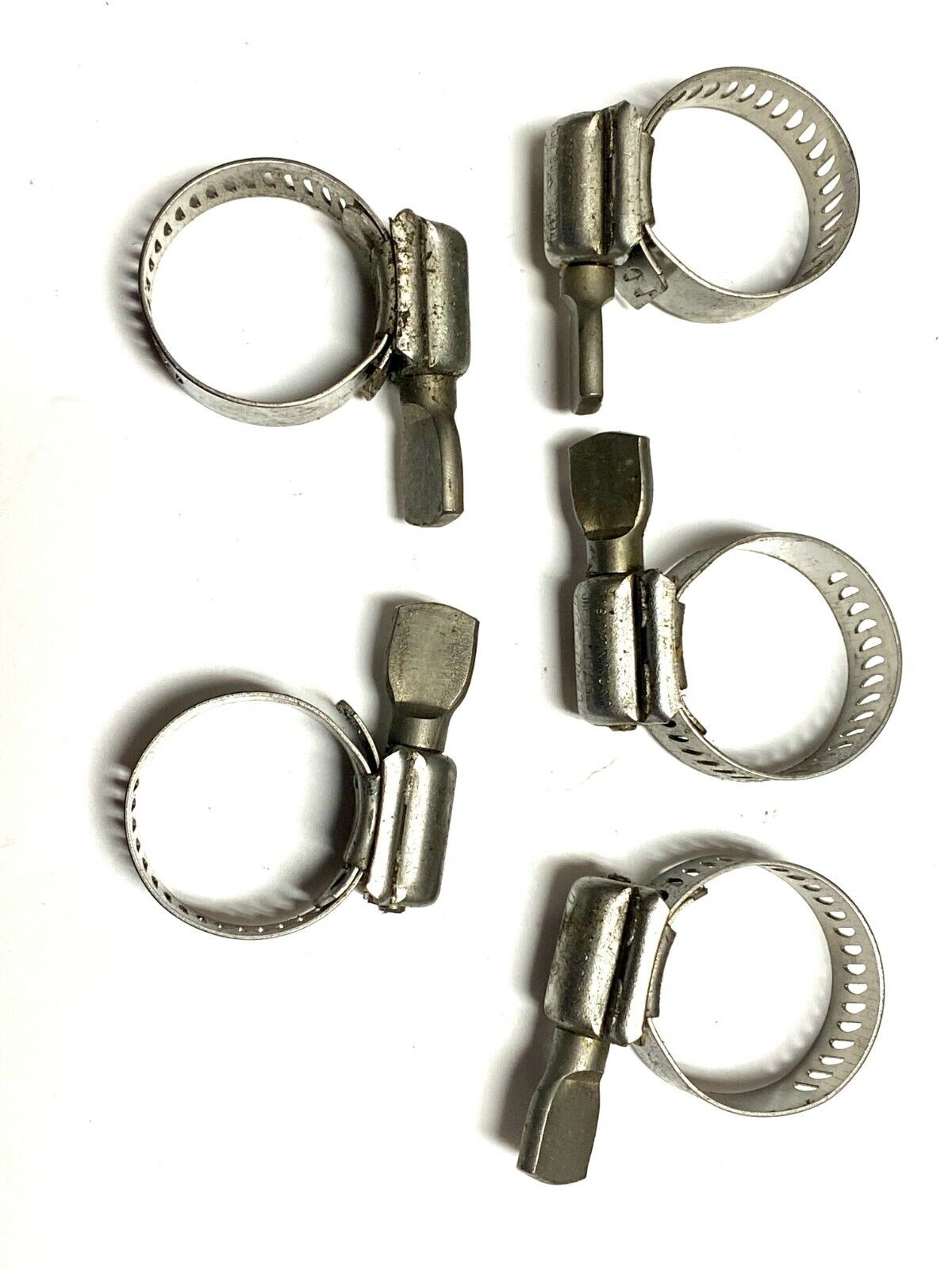 Lot Of 5 Aero Seal Hose Clamps Stainless Steel 1 1/16 to 1 1/4 QS200M12