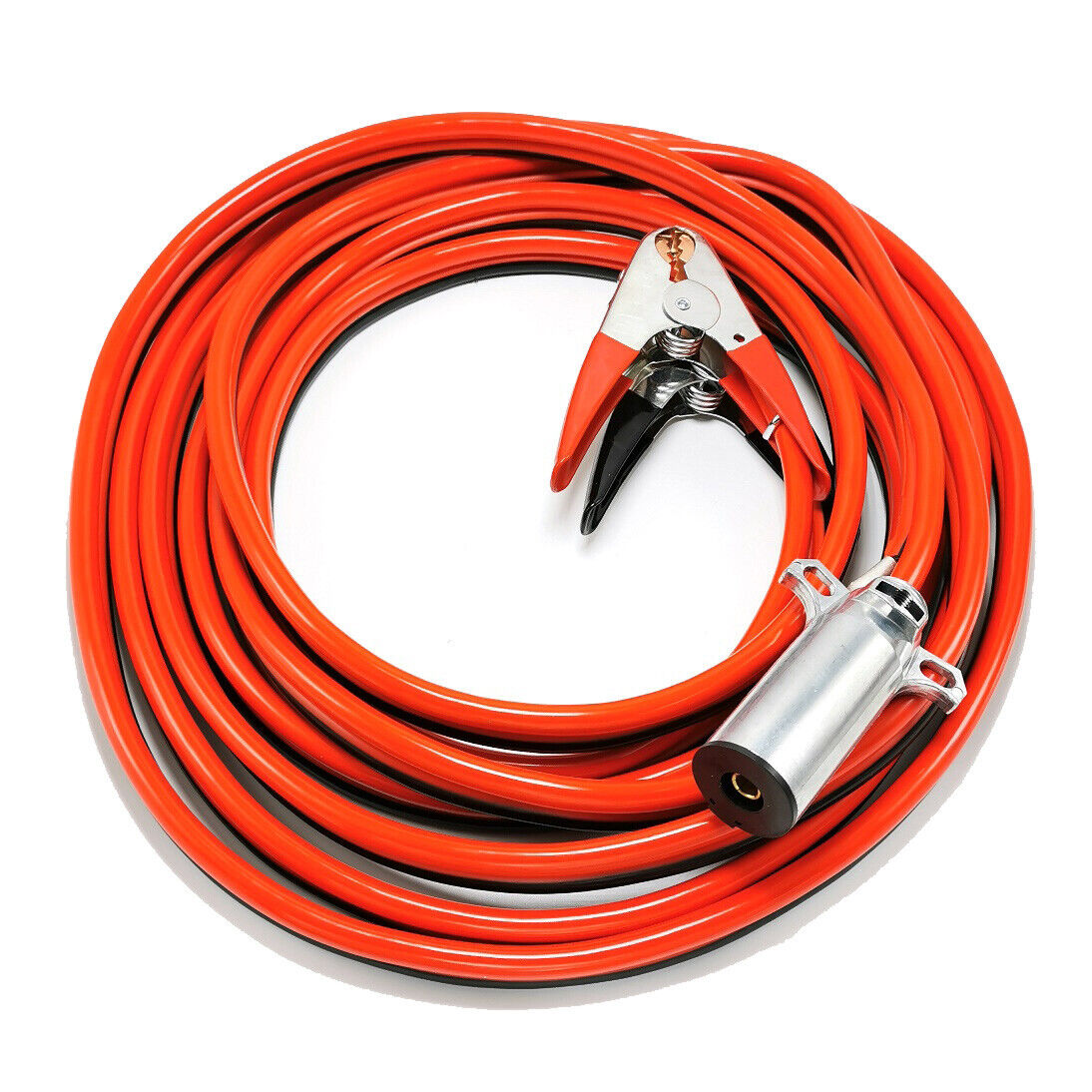 Aircraft Jumper Cable with Round 1-Pin Plug Piper Style Plug, 1 Gauge 25 Feet