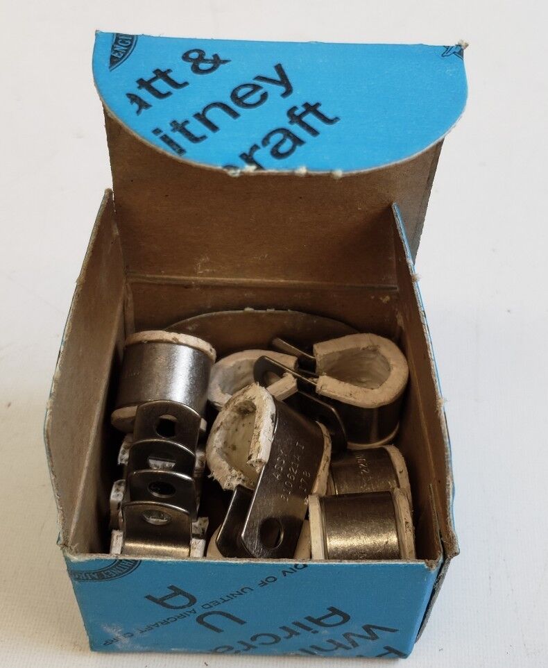 VINTAGE PRATT AND WHITNEY AIRCRAFT AVIATION CLAMPS qty 10 310621a nos military 