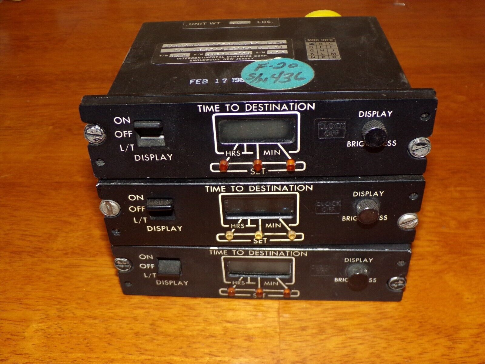 IDC Aircraft Time Display Controllers 28260-002 and 28260-004
