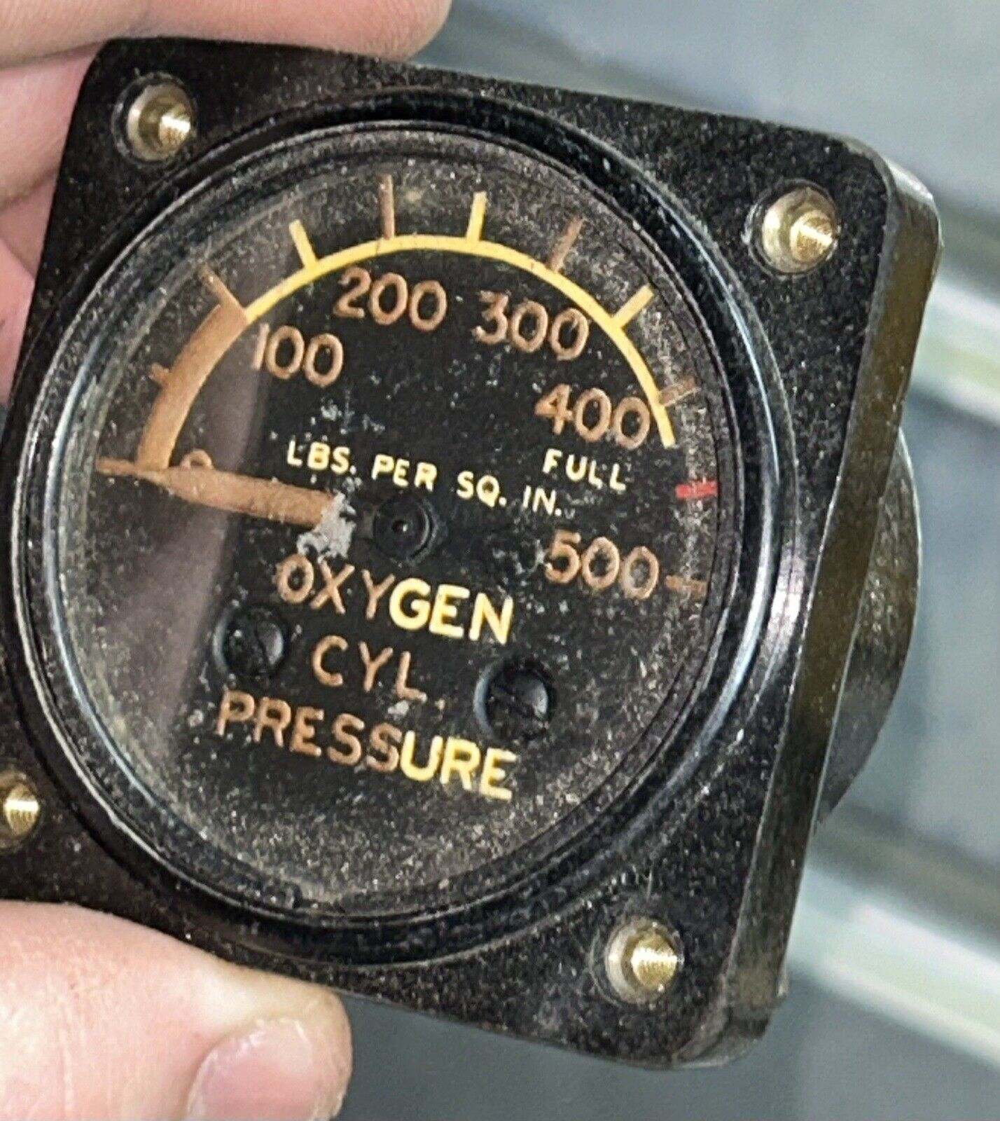 Aviation Aircraft Oxygen Cylinder Pressure Flight Gauge Warbird 