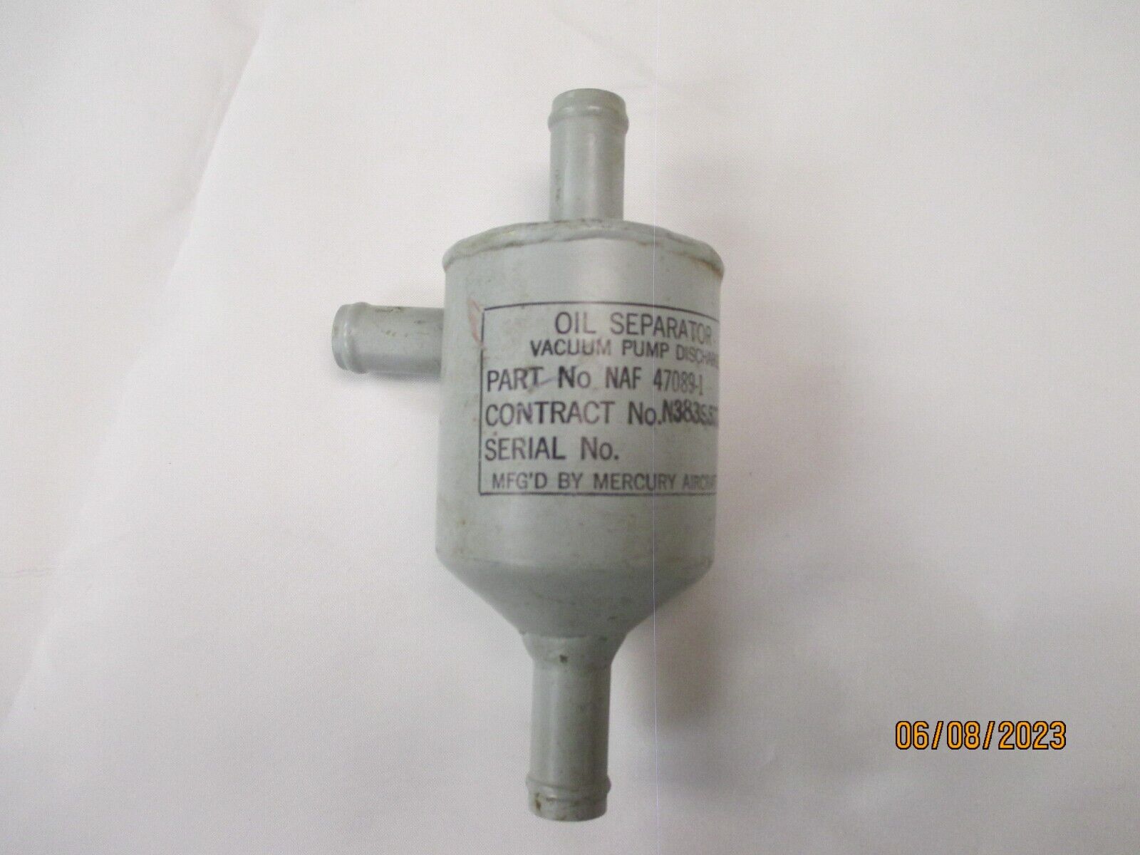 Aircraft Oil Seperator / Vacuum Pump Discharge