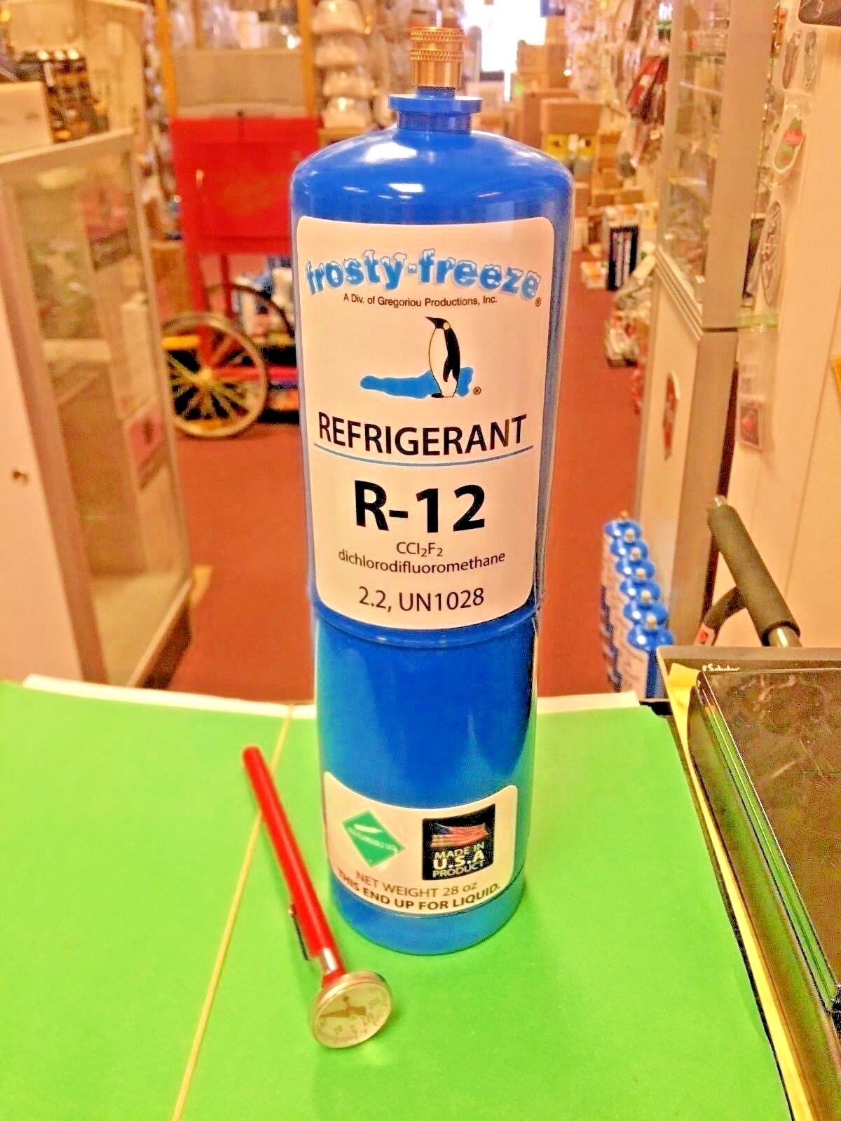 28oz.**R12**, Refrigerant Disposable Can, Pocket Thermometer